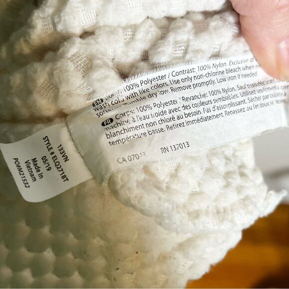 EDDIE BAUER cream t snap pullover fleece jacket spring layer gorpcore size XS - Picture 6 of 6